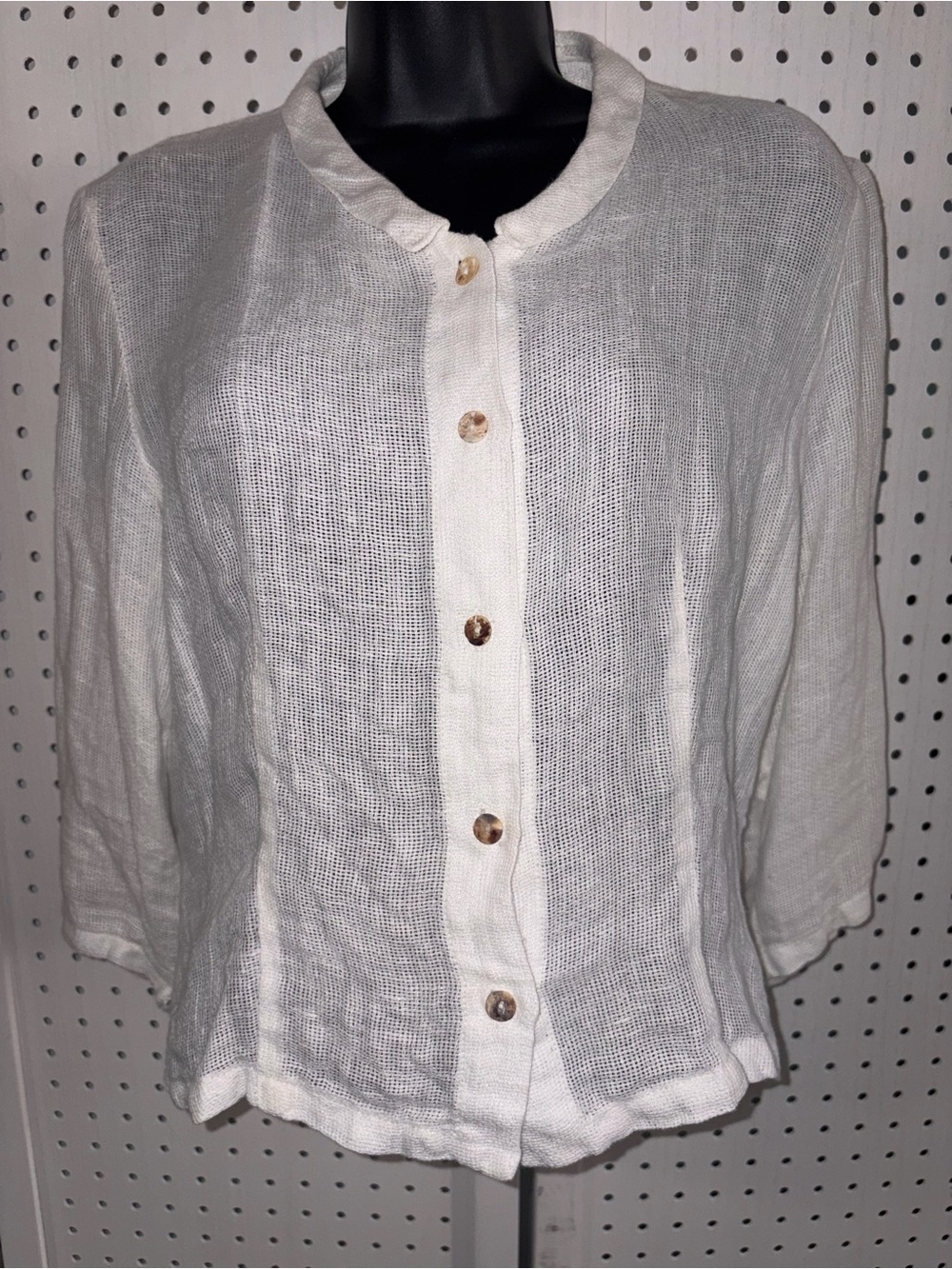 Bespoke100% Linen  Homespun Weave Blouse from Monika Turtle